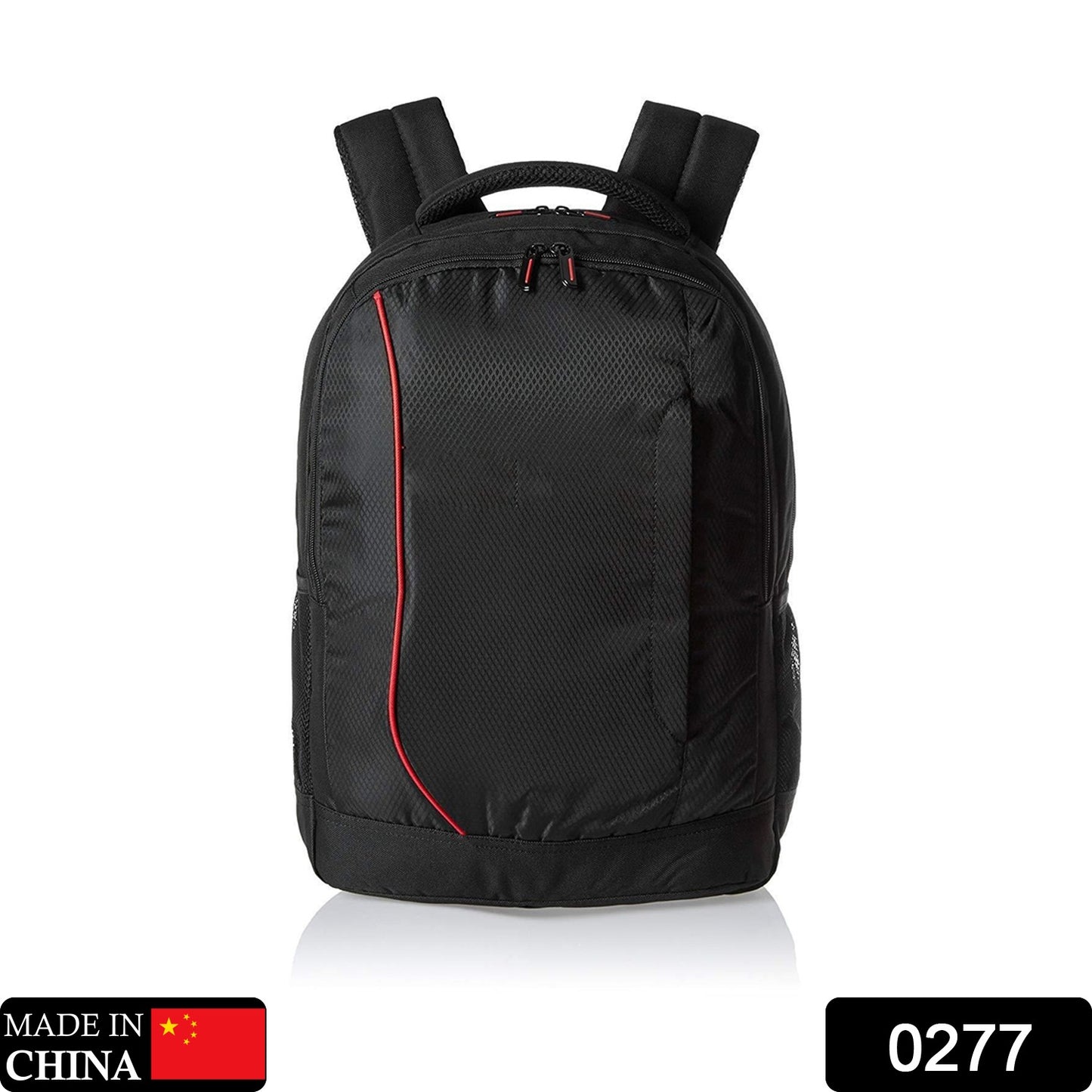 Polyester Black Laptop Backpack – Lightweight, Water-Resistant, and Secure