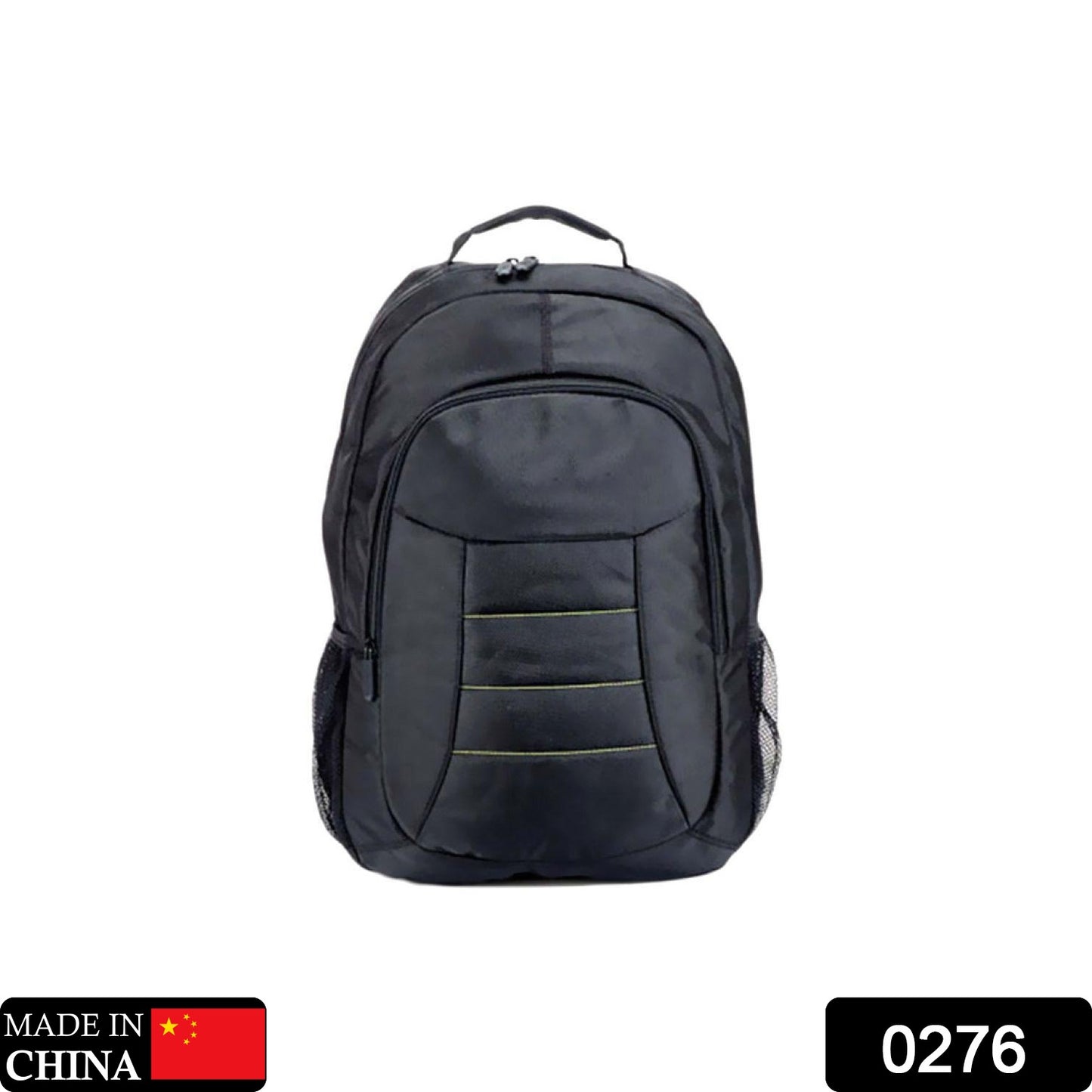 Polyester Black Laptop Backpack – Lightweight, Water-Resistant, and Secure