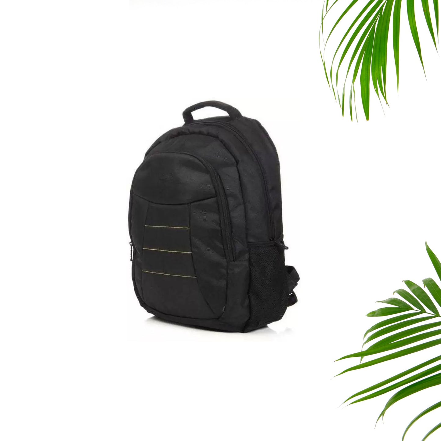 Polyester Black Laptop Backpack – Lightweight, Water-Resistant, and Secure