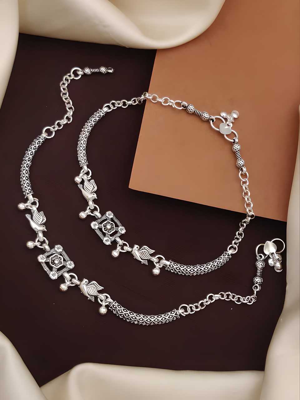 Women's Silver Plated Anklets