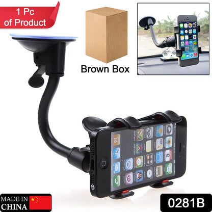 Flexible Mobile Stand with 360° Adjustment for Car and Home Use