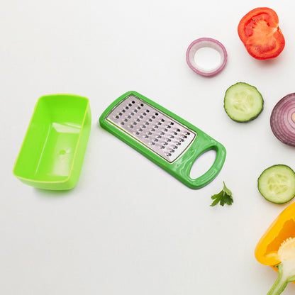 Plastic and Stainless Steel Veg & Cheese Grater with Detachable Storage Container